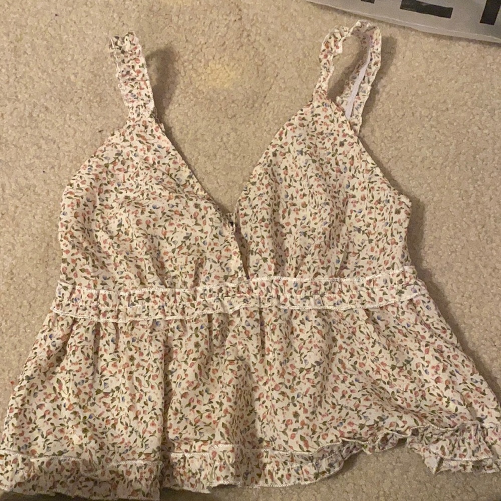 SHEIN frill floral top